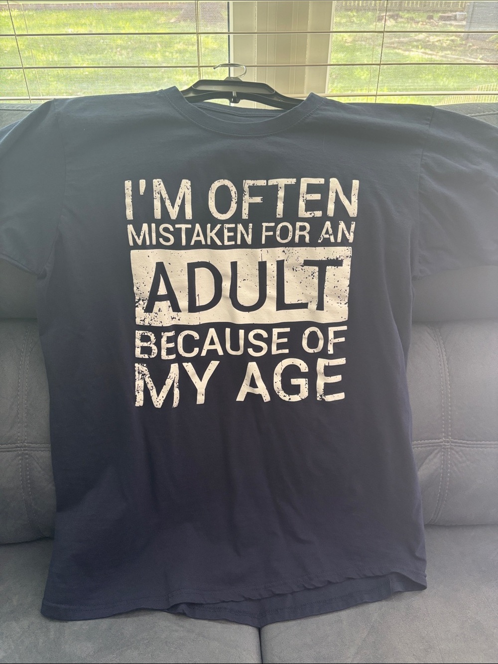 Navy Graphic Tee - 'I'm Often Mistaken For An Adult'